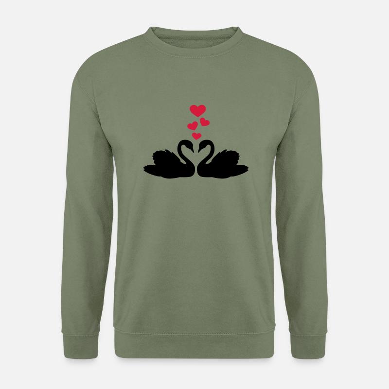 Schwan - Unisex Pullover - Armeegrün