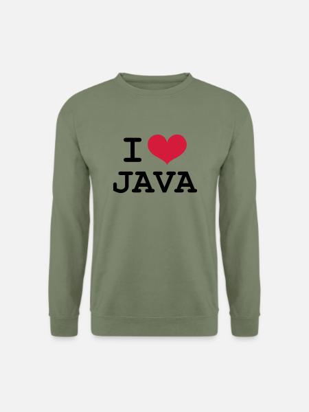 I Love Java - Sweat-shirt Unisexe - vert militaire