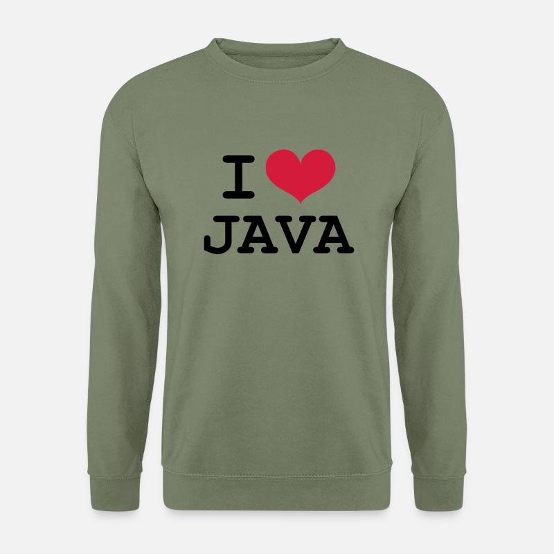 I Love Java - Sweat-shirt Unisexe - vert militaire