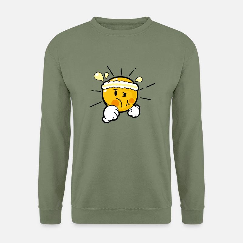 Smiley Running - Unisex Pullover - Armeegrün
