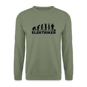 Elektriker - Unisex Pullover - Armeegrün - Vorne - Alina (178cm) & Michal (187cm)