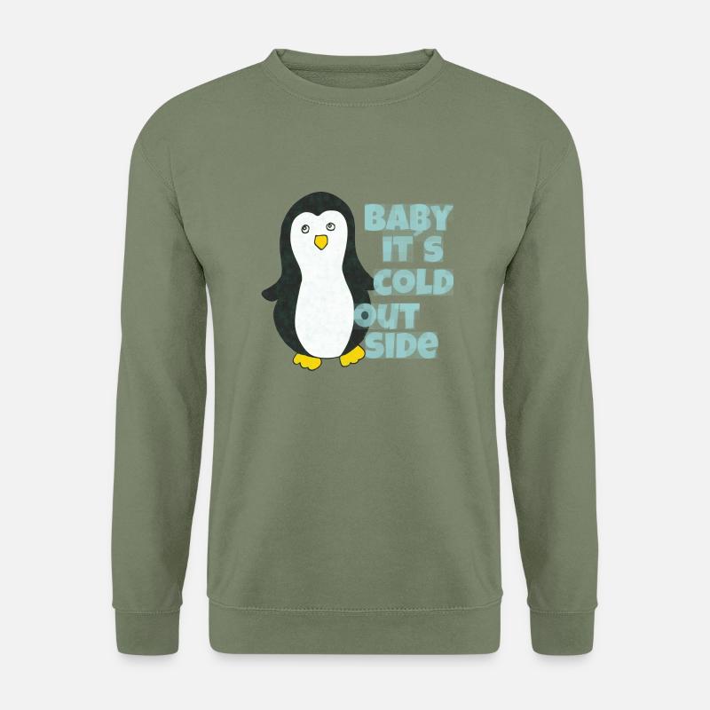pinguin baby its cold outside - Unisex Pullover - Armeegrün