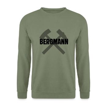 Erzgebirge Bergmann - Unisex Pullover - Armeegrün - Vorne - Alina (178cm) & Michal (187cm)