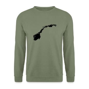Norway - Unisex Sweatshirt - army green - Front - Alina (178cm) & Michal (187cm)