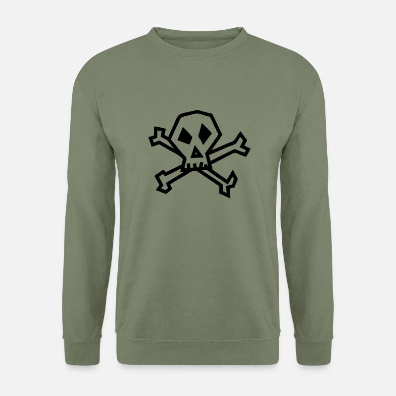 Totenkopf - Totenschädel - Skull - Unisex Pullover - Armeegrün
