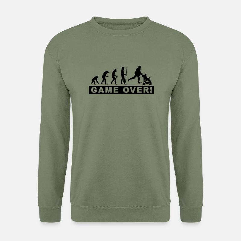 evolution_papa2 - Unisex Sweatshirt - army green