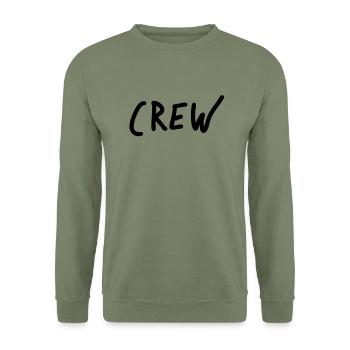 crew - Sweat-shirt Unisexe - vert militaire - Devant - Alina (178cm) & Michal (187cm)