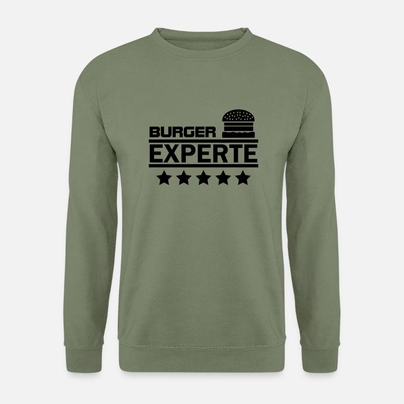 burger experte - Unisex Pullover - Armeegrün