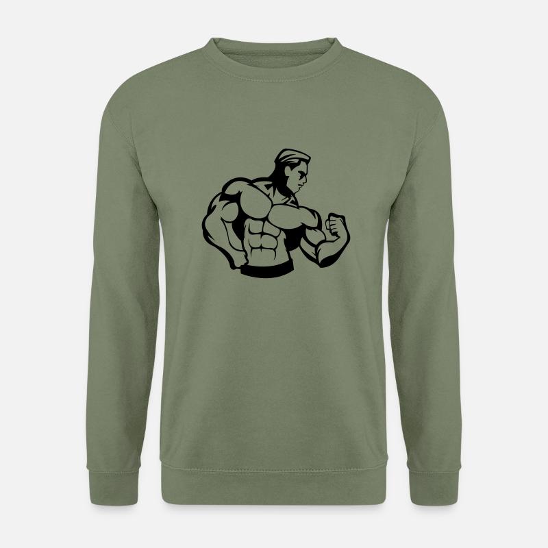 bodybuilder_01 - Unisex Pullover - Armeegrün