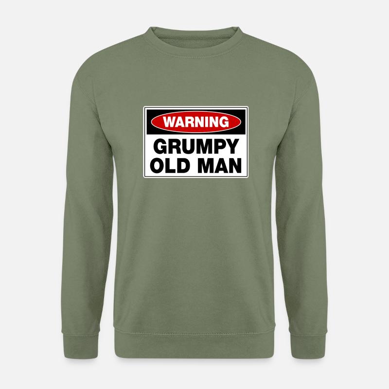 Warning Grumpy Old Man - Unisex Pullover - Armeegrün