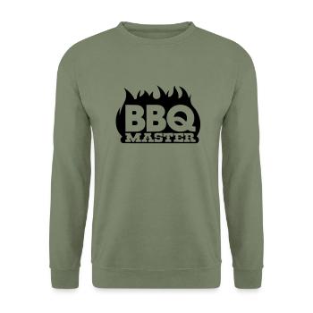 bbq_master - Unisex Sweatshirt - army green - Front - Alina (178cm) & Michal (187cm)