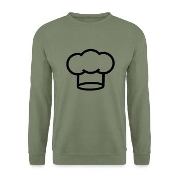 hat_cooking_c1 - Sweat-shirt Unisexe - vert militaire - Devant - Alina (178cm) & Michal (187cm)