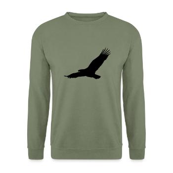Adler - Unisex Pullover - Armeegrün - Vorne - Alina (178cm) & Michal (187cm)