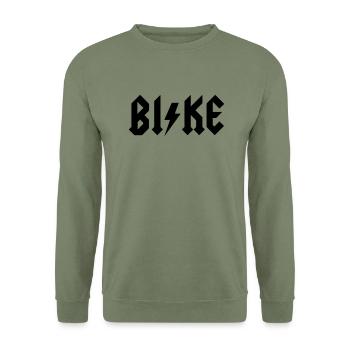 Bike - Sweat-shirt Unisexe - vert militaire - Devant - Alina (178cm) & Michal (187cm)