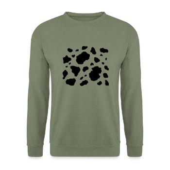 Kuh-Haut 2 - Unisex Pullover - Armeegrün - Vorne - Alina (178cm) & Michal (187cm)