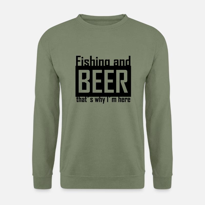 fishing and beer - Unisex Sweatshirt - army green