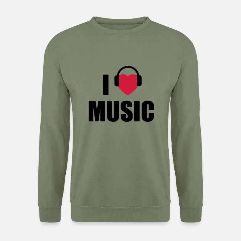 i love music - Unisex Pullover - Armeegrün