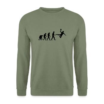 handball evolution - Unisex Sweatshirt - army green - Front - Alina (178cm) & Michal (187cm)