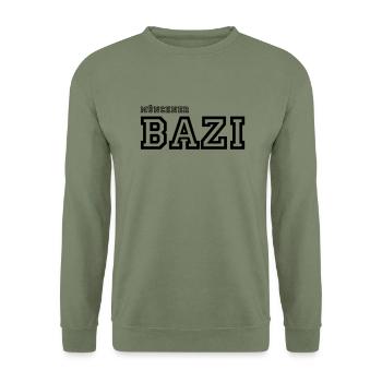 Münchner Bazi - Unisex Pullover - Armeegrün - Vorne - Alina (178cm) & Michal (187cm)