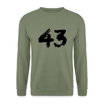 Brushed 43 - Unisex Pullover - Armeegrün - Vorne - Alina (178cm) & Michal (187cm)