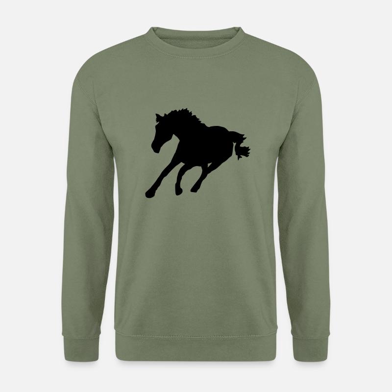 pferd - Unisex Pullover - Armeegrün