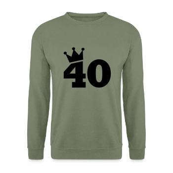 40 - Unisex Sweatshirt - army green - Front - Alina (178cm) & Michal (187cm)