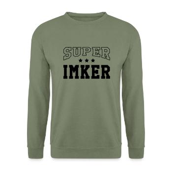 Imker / Biene / Honig / Natur / Bio / Grün / Bauer - Unisex Sweatshirt - army green - Front - Alina (178cm) & Michal (187cm)