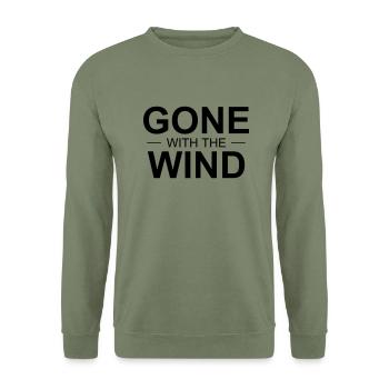 Gone With The Wind - Unisex Pullover - Armeegrün - Vorne - Alina (178cm) & Michal (187cm)