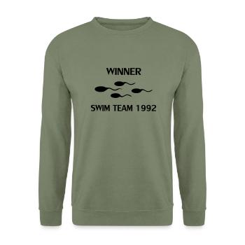 winner swim team 1992 - Unisex Sweatshirt - army green - Front - Alina (178cm) & Michal (187cm)
