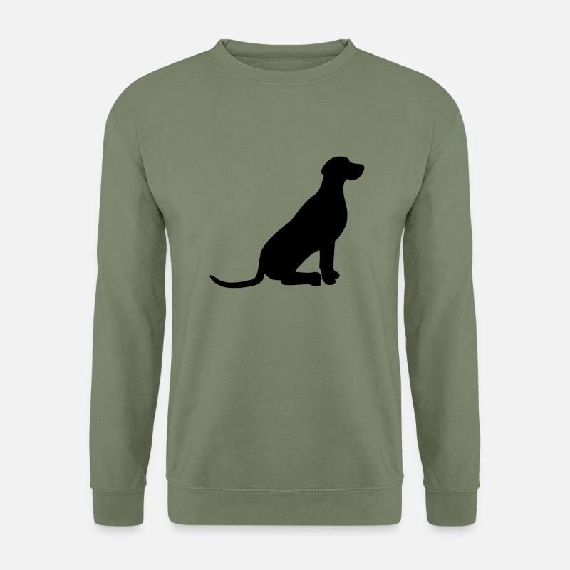 Vecteur de Braque de Weimar de siège - Sweat-shirt Unisexe - vert militaire