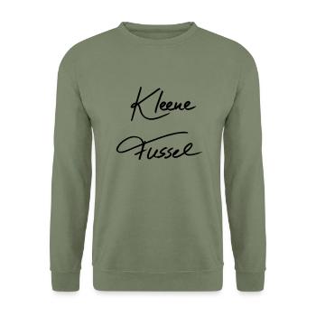 Kleene Fussel - Unisex Pullover - Armeegrün - Vorne - Alina (178cm) & Michal (187cm)