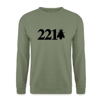 sherlock_221bee - Unisex Pullover - Armeegrün - Vorne - Alina (178cm) & Michal (187cm)