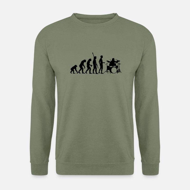 evolution_drummer_b_1c - Sweat-shirt Unisexe - vert militaire