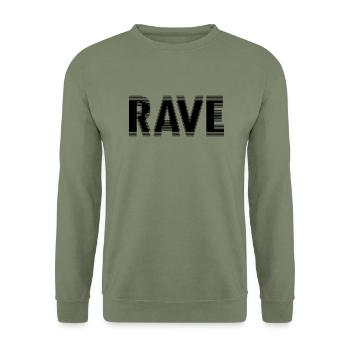 techno t-shirt rave - Unisex Pullover - Armeegrün - Vorne - Alina (178cm) & Michal (187cm)