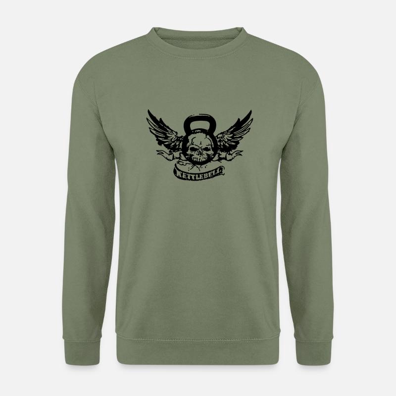 kettlebellskull - Unisex Pullover - Armeegrün