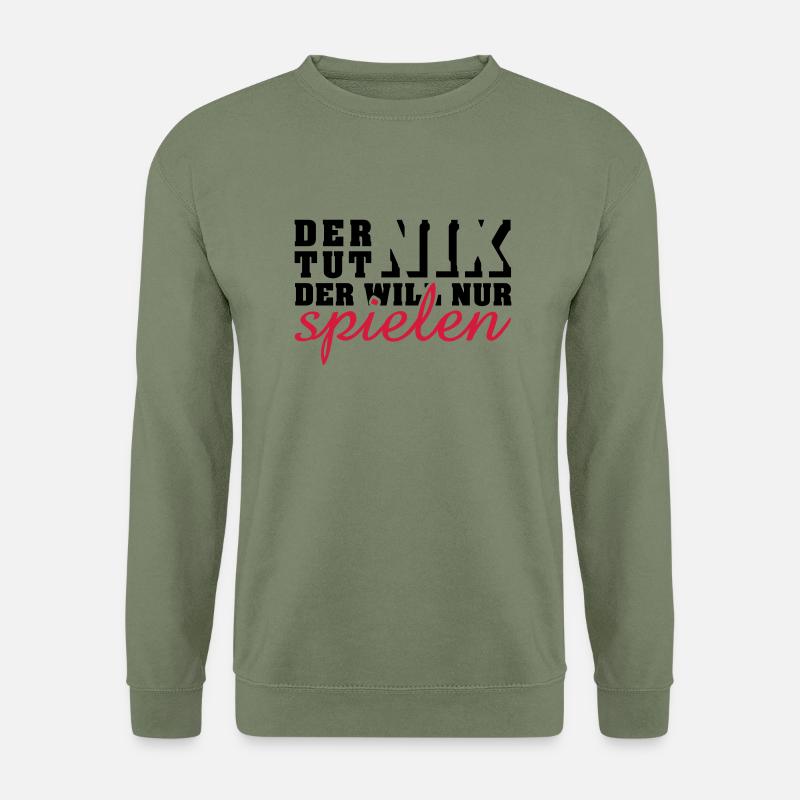 der tut nix, der will nur spielen (2c) - Unisex Pullover - Armeegrün