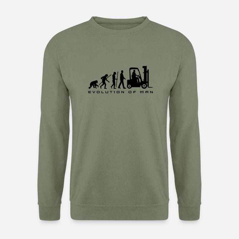 evolution_gabelstapler_122013_a_1c - Unisex Pullover - Armeegrün