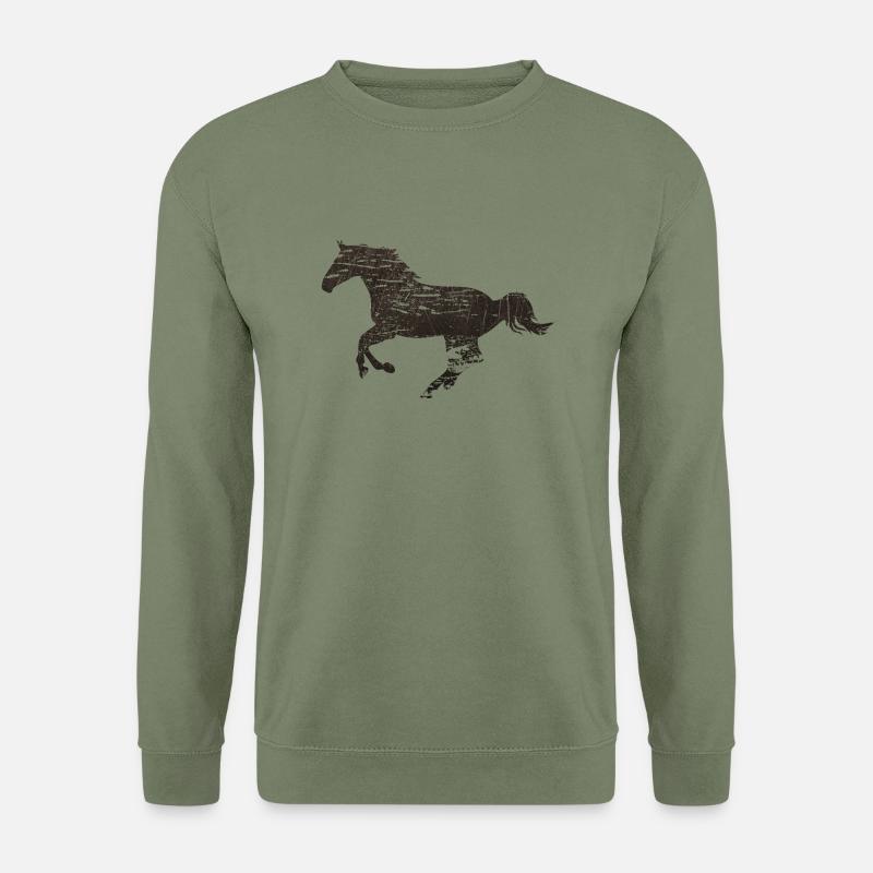 Wildes Pferd II - Unisex Pullover - Armeegrün