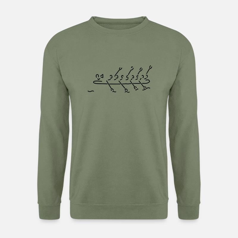 rudern achter - Unisex Pullover - Armeegrün