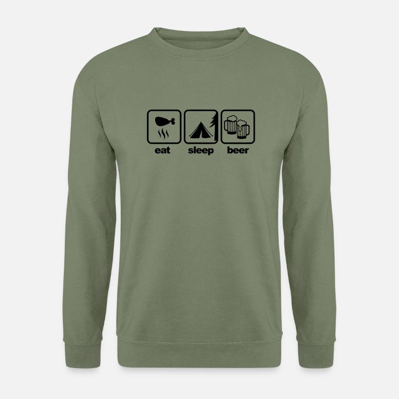 eat_sleep_beer - Unisex Pullover - Armeegrün
