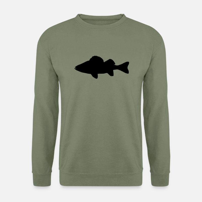 barsch fisch silhouette - Unisex Pullover - Armeegrün