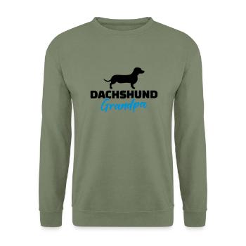 Dackel - Unisex Pullover - Armeegrün - Vorne - Alina (178cm) & Michal (187cm)