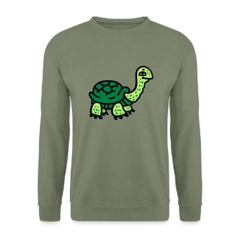 Tortue 3 - Sweat-shirt Unisexe - vert militaire - Devant - Alina (178cm) & Michal (187cm)