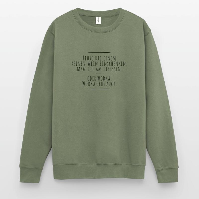 Wein oder Wodka Unisex Pullover