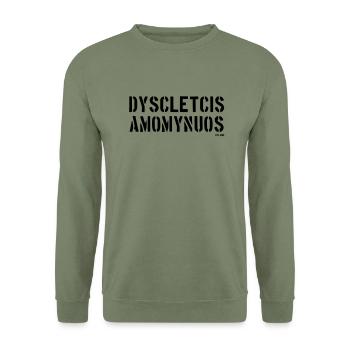 Dyscletcis Amomynuos - Sweat-shirt Unisexe - vert militaire - Devant - Alina (178cm) & Michal (187cm)
