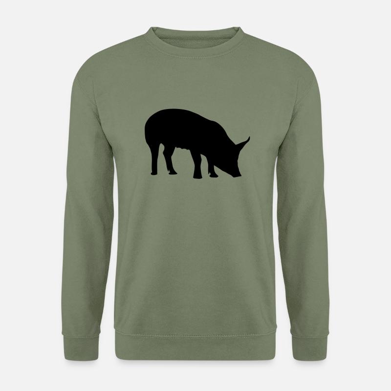 schwarzes Schwein - Unisex Pullover - Armeegrün