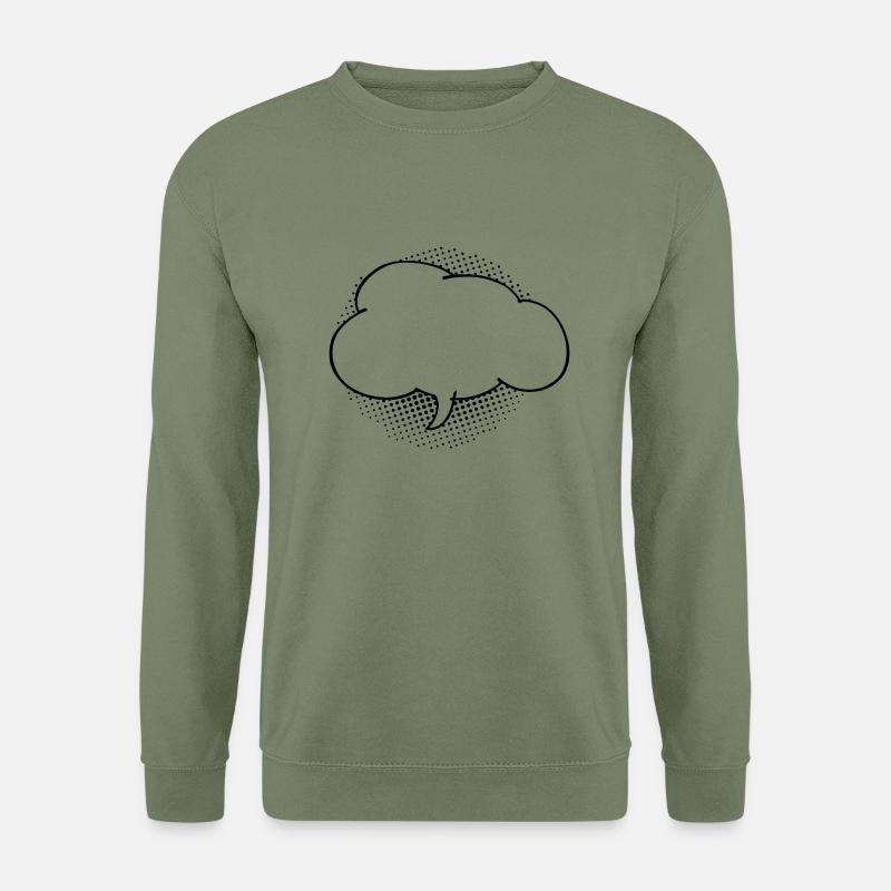 Sprechblase Wolke - Unisex Pullover - Armeegrün