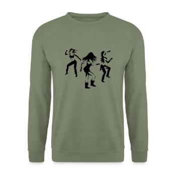 Charlie's Angels - Unisex Pullover - Armeegrün - Vorne - Alina (178cm) & Michal (187cm)