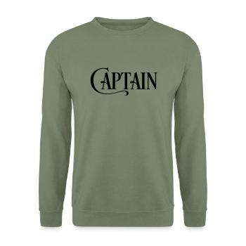 captain - Unisex Pullover - Armeegrün - Vorne - Alina (178cm) & Michal (187cm)