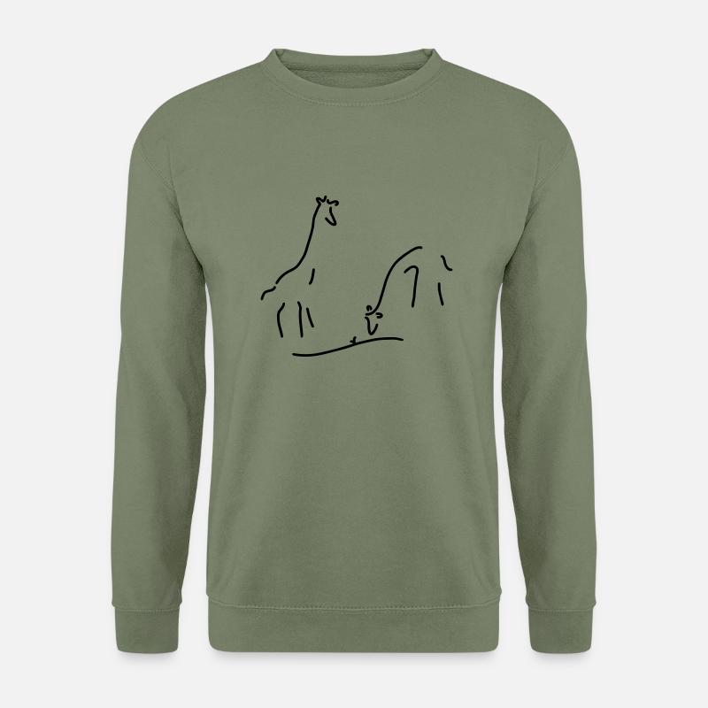 giraffen aus afrika - Unisex Pullover - Armeegrün